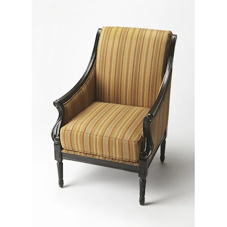 BUTLER WEXFORD BLACK LICORICE ACCENT CHAIR